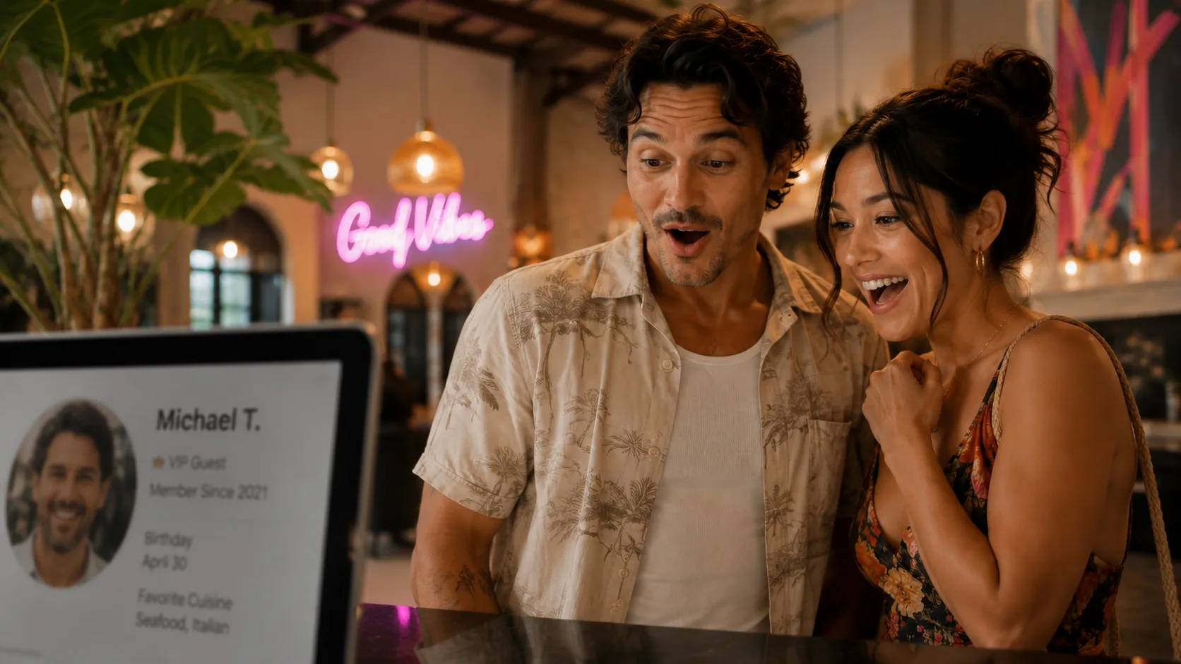 Restaurant creating a personalized guest experience